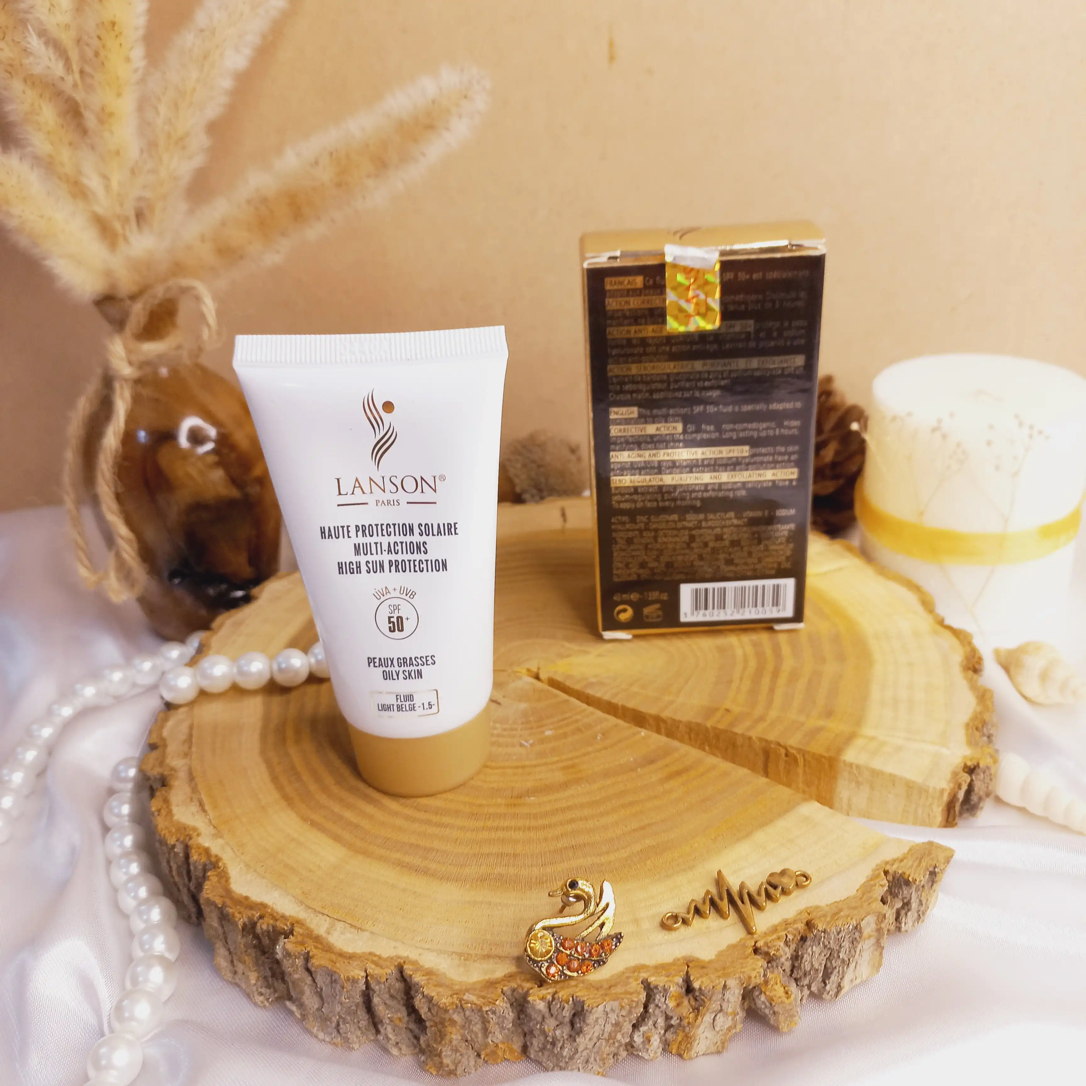 ضد آفتاب کرم پودری لانسون اصلی LANSON SPF 50