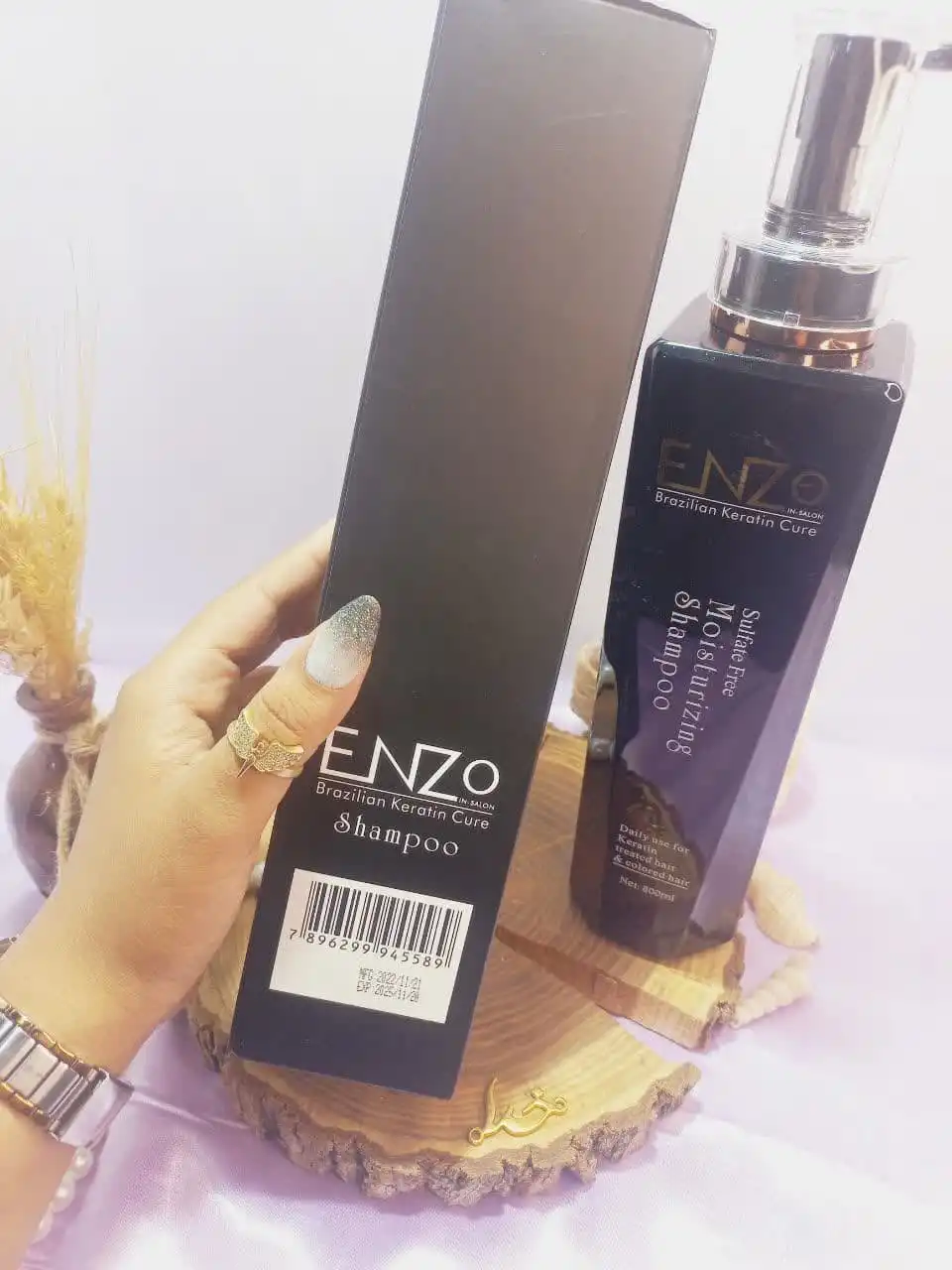 شامپو کراتینه و نرم کننده و بدون سولفات برند انزو ENZO اصلی